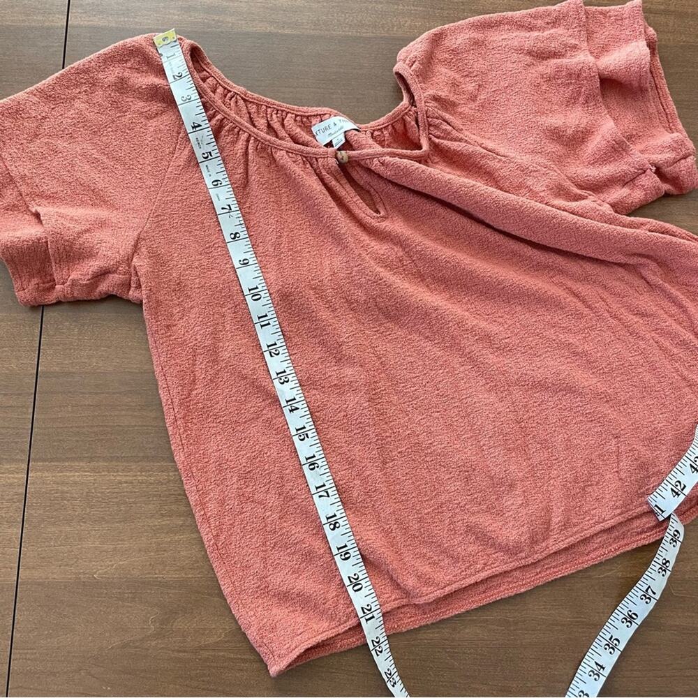 Madewell | Women’s Texture & Thread Tiered-Sleeve Top Layers Rusty Orange Fall S - Picture 9 of 11